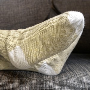 Chaussettes d'intérieur confort beige