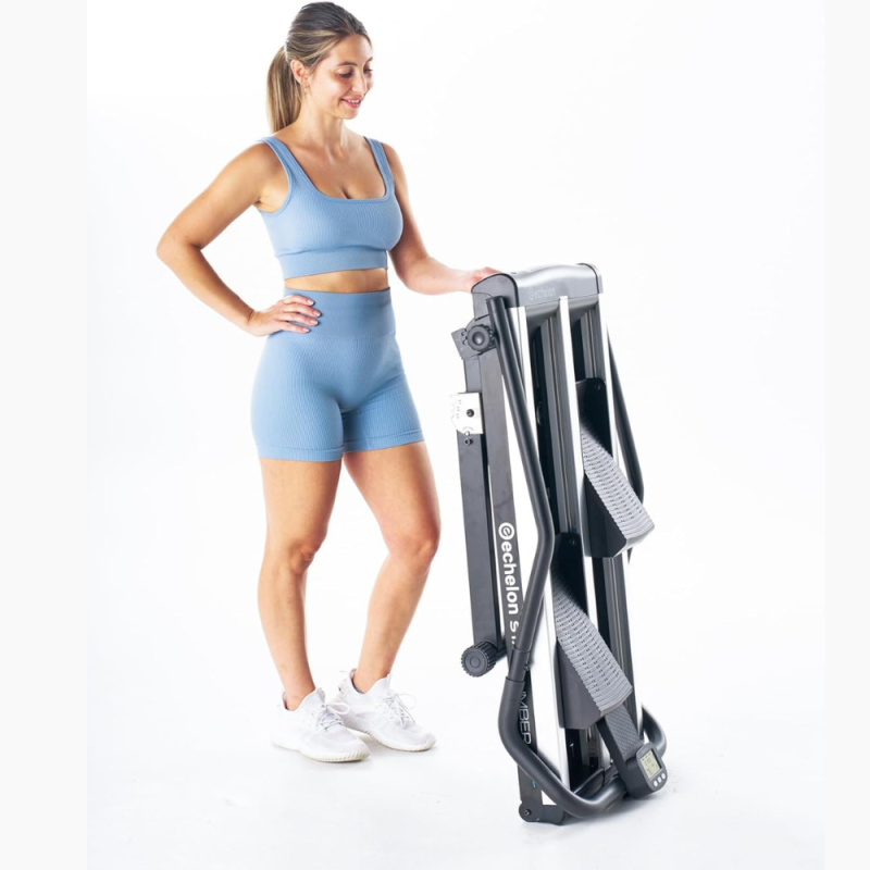 Stepper Pliable Pour Fitness à Domicile - Charge Max 150kg, Poignées Et Inclinaison Réglables, Entraînement Cardio Silencieux - 11